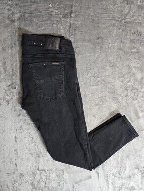 Nudie Jeans Tight Terry Ever Black Denim Jeans Size 36x32 Slim Fit